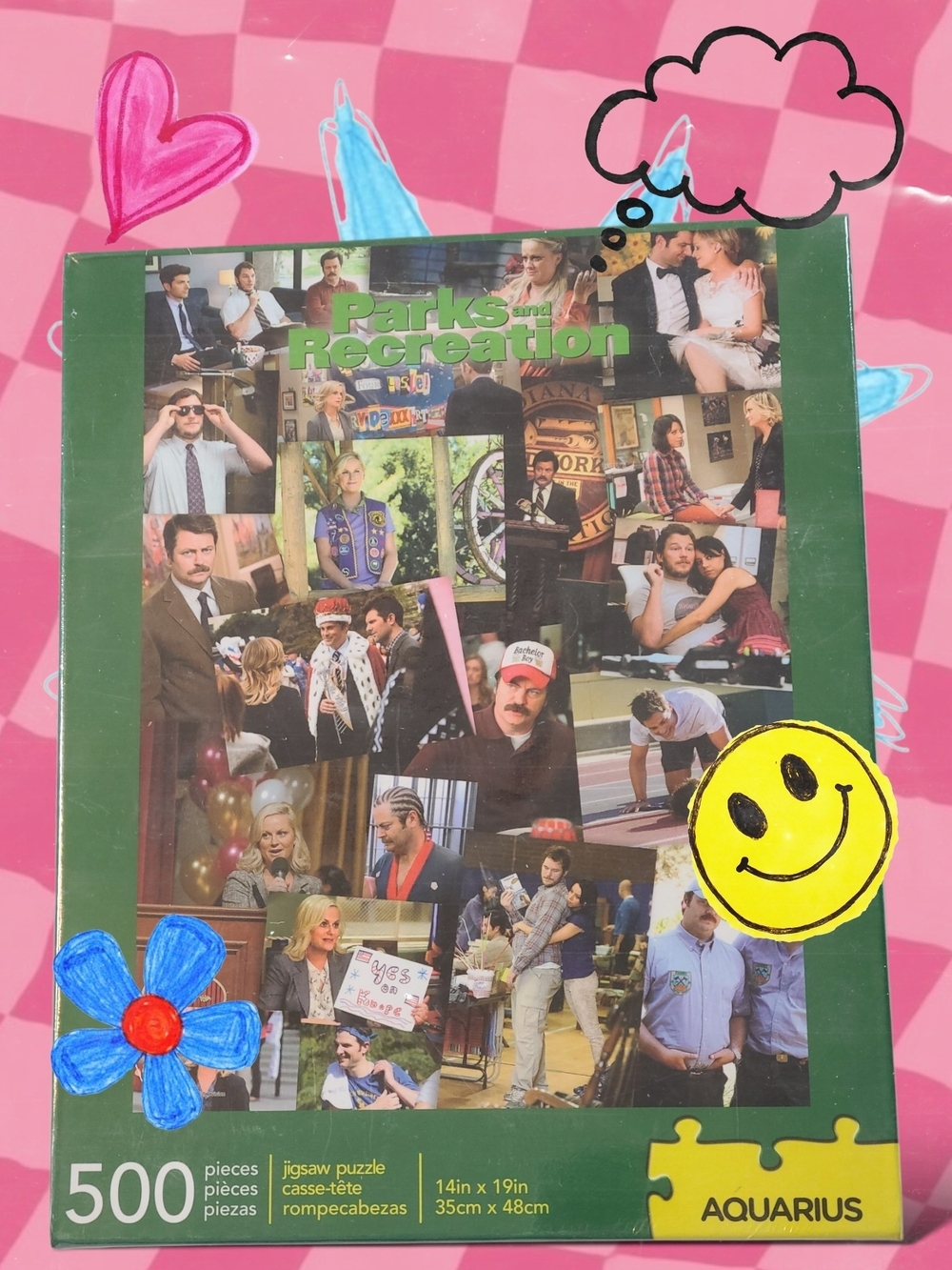 Parks and Recreation 500-Piece Jigsaw Puzzle Sealed- Green 14 In X 19 In